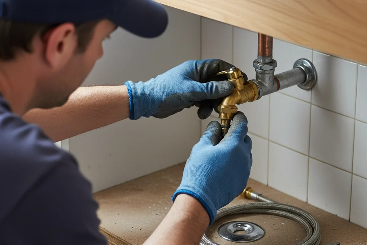 Shutoff valve and fitting work during Faucet and Fixture Repair in Haw River